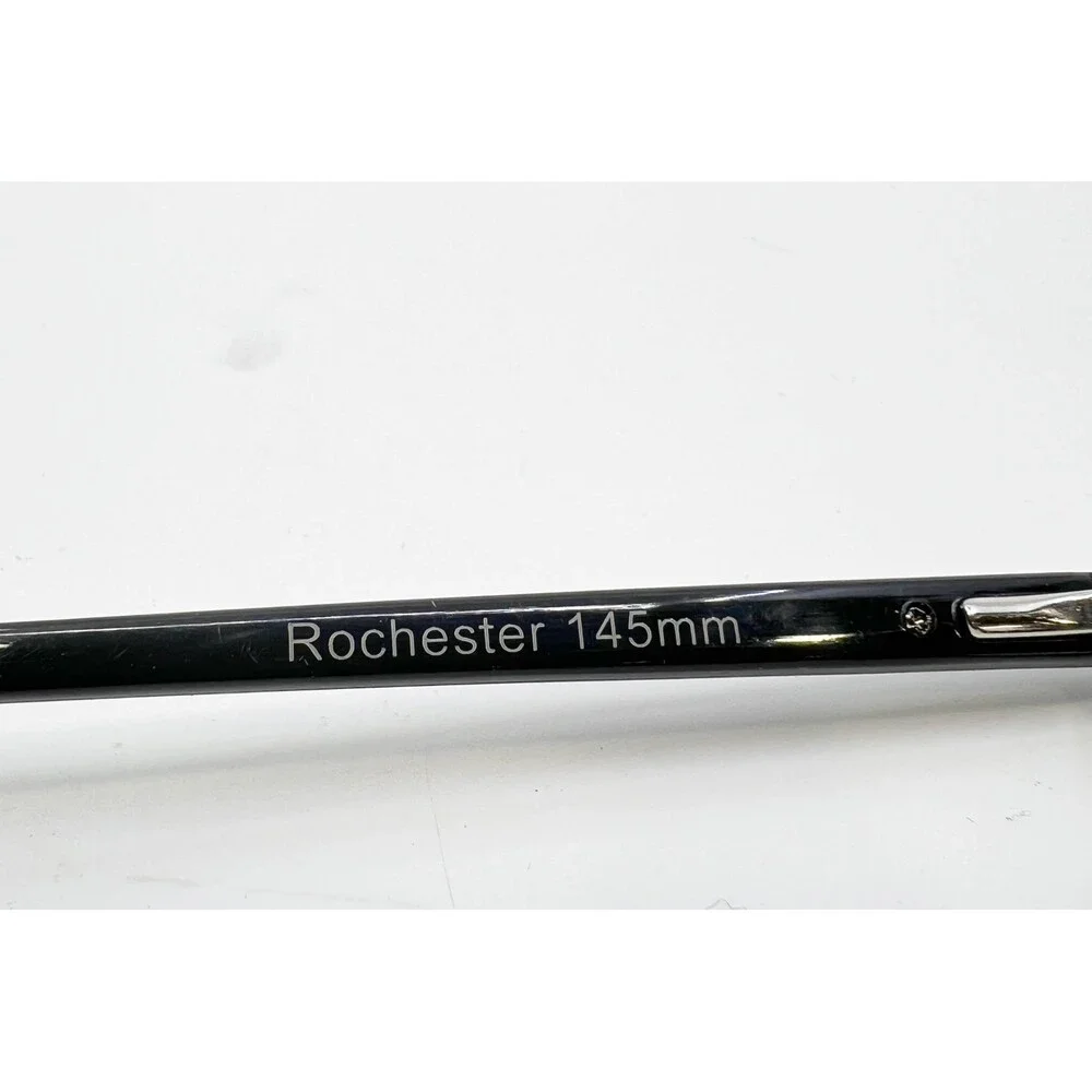 Rochester Eyeglass Frames Mens Black Rectangular Full Rim 145mm 39377